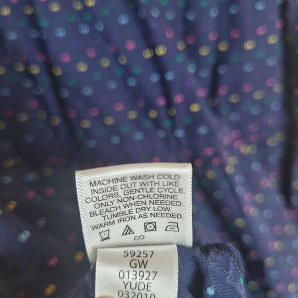 Hanna Andersson Dress Girls 6-7 Blue Twirl Tiered Short Sleeve Cotton Dots Print - Picture 5 of 7